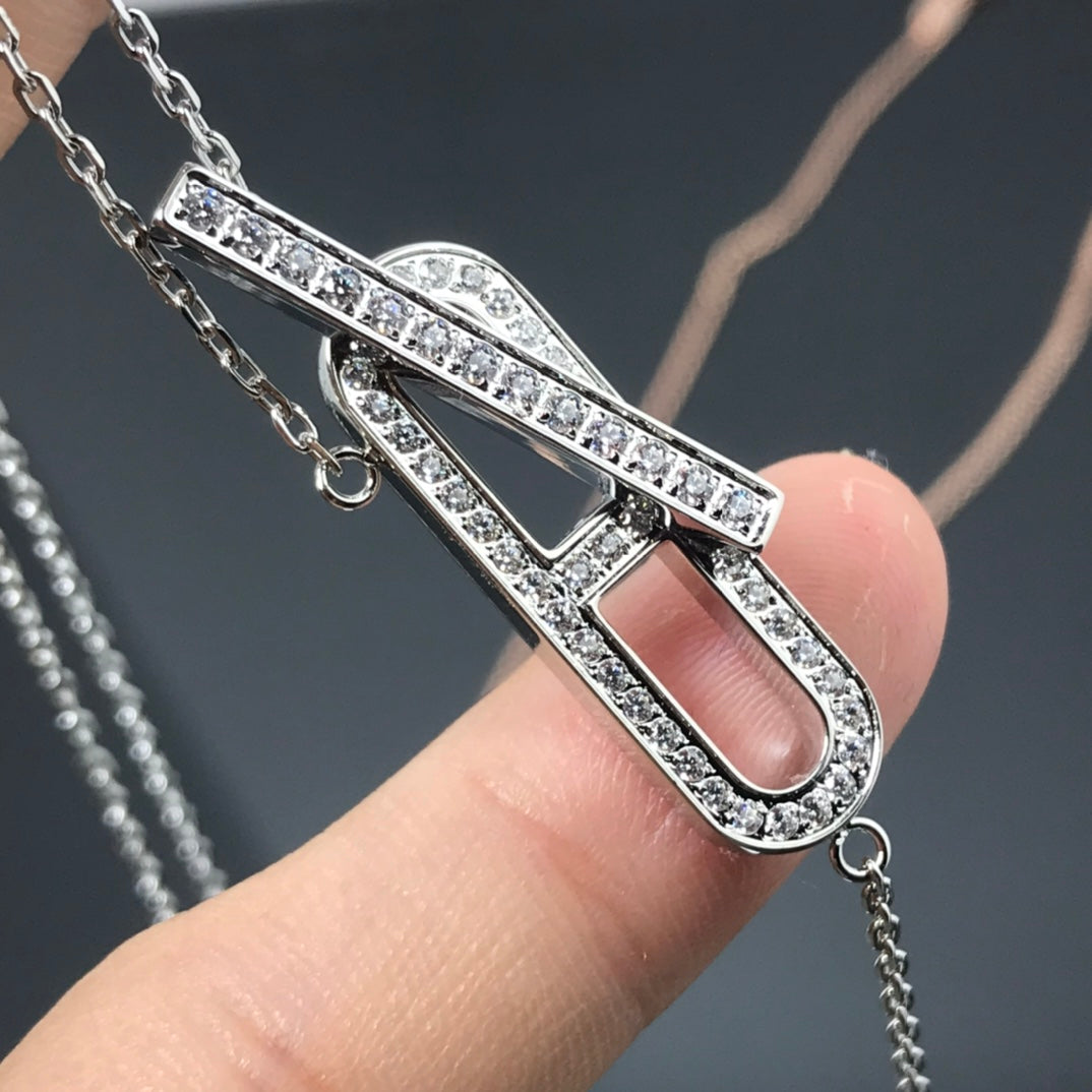 [⭐Reverie Jewels]HM NECKLACE PLATINUM ROSE GOLD DIAMOND