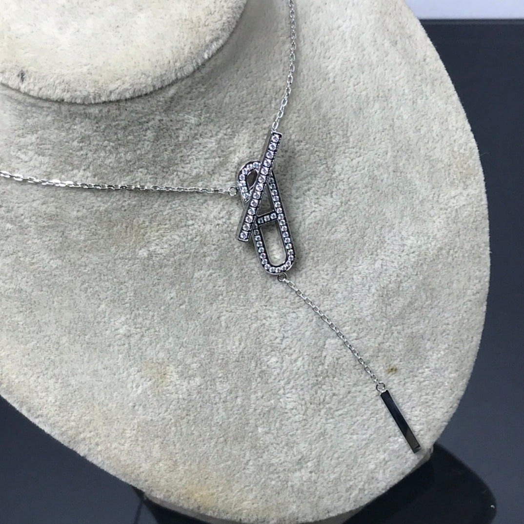 [⭐Reverie Jewels]HM NECKLACE PLATINUM ROSE GOLD DIAMOND