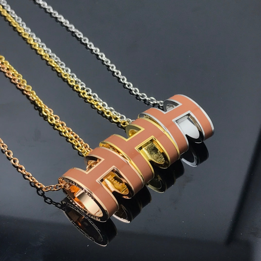 [⭐Reverie Jewels]H NECKLACE BROWN