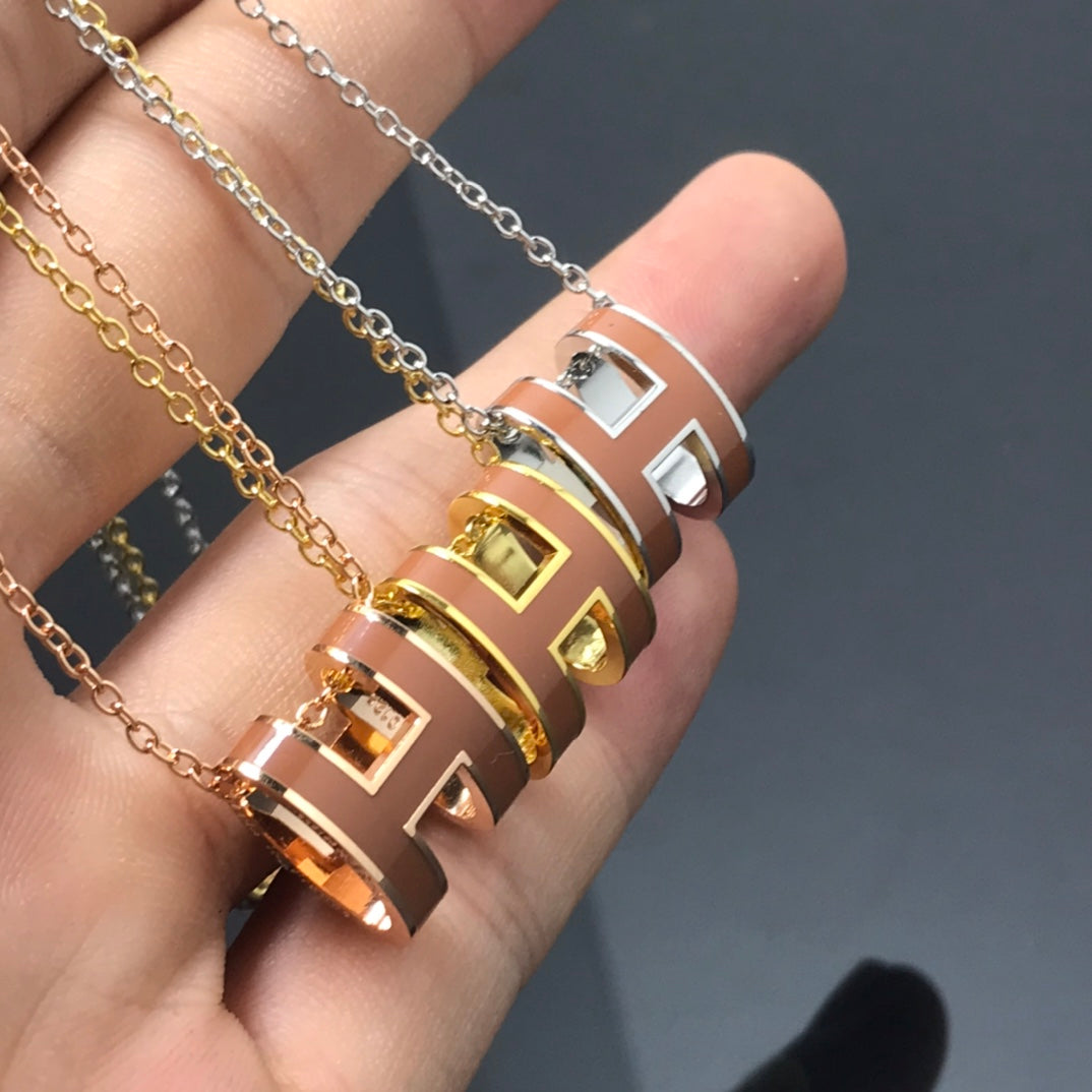 [⭐Reverie Jewels]H NECKLACE BROWN