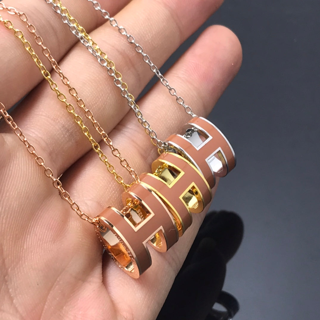 [⭐Reverie Jewels]H NECKLACE BROWN