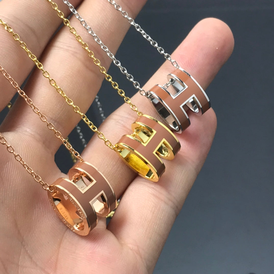 [⭐Reverie Jewels]H NECKLACE BROWN
