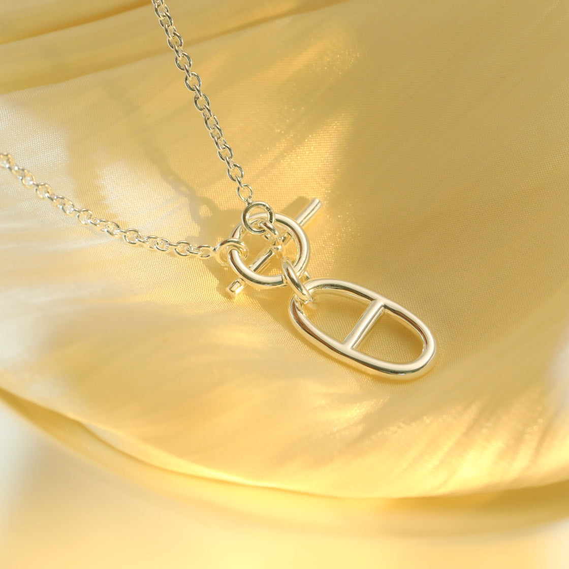 [⭐Reverie Jewels]HM CHAINE D'ANCRE PENDANT NECKLACE STERLING SILVER