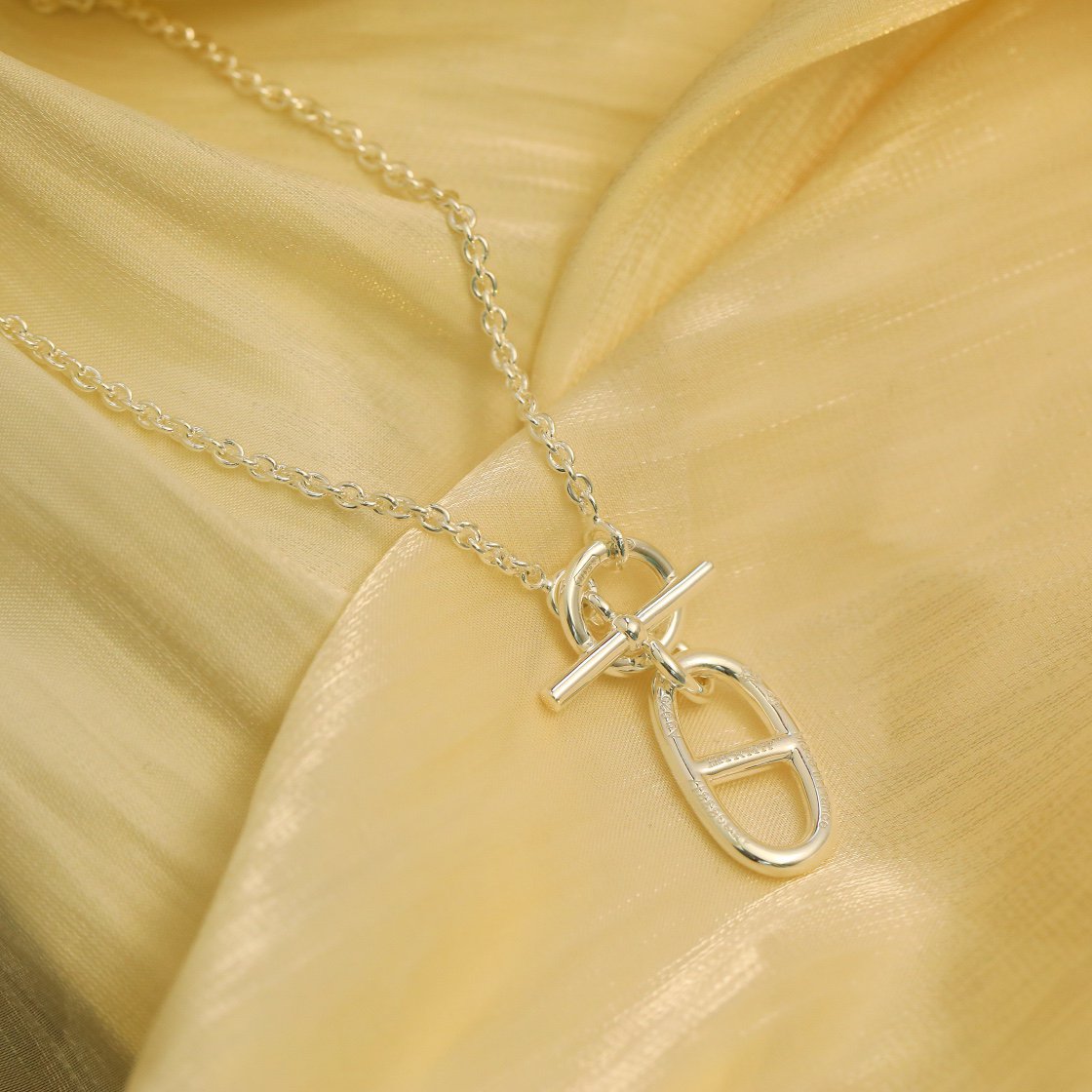 [⭐Reverie Jewels]HM CHAINE D'ANCRE PENDANT NECKLACE STERLING SILVER