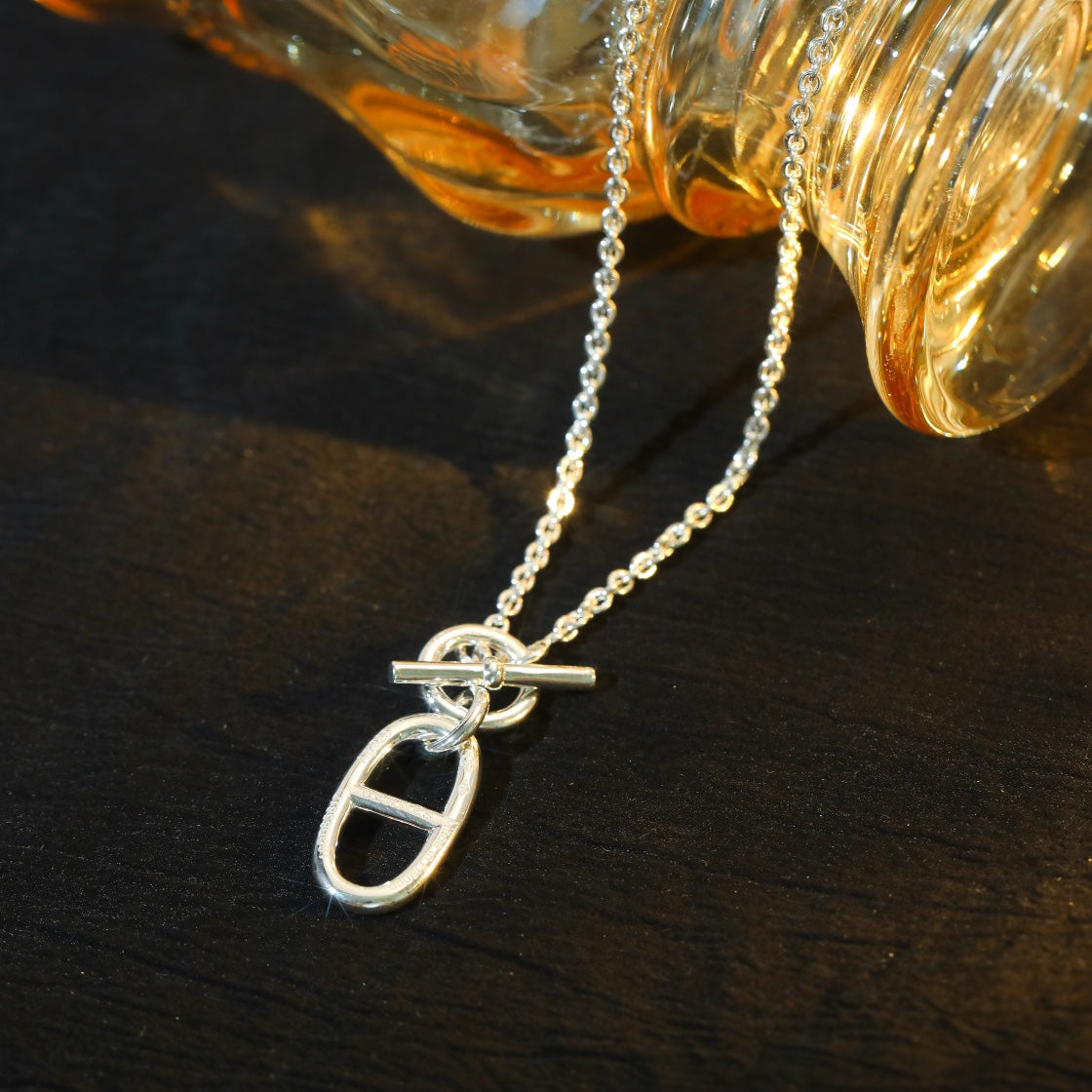 [⭐Reverie Jewels]HM CHAINE D'ANCRE PENDANT NECKLACE STERLING SILVER