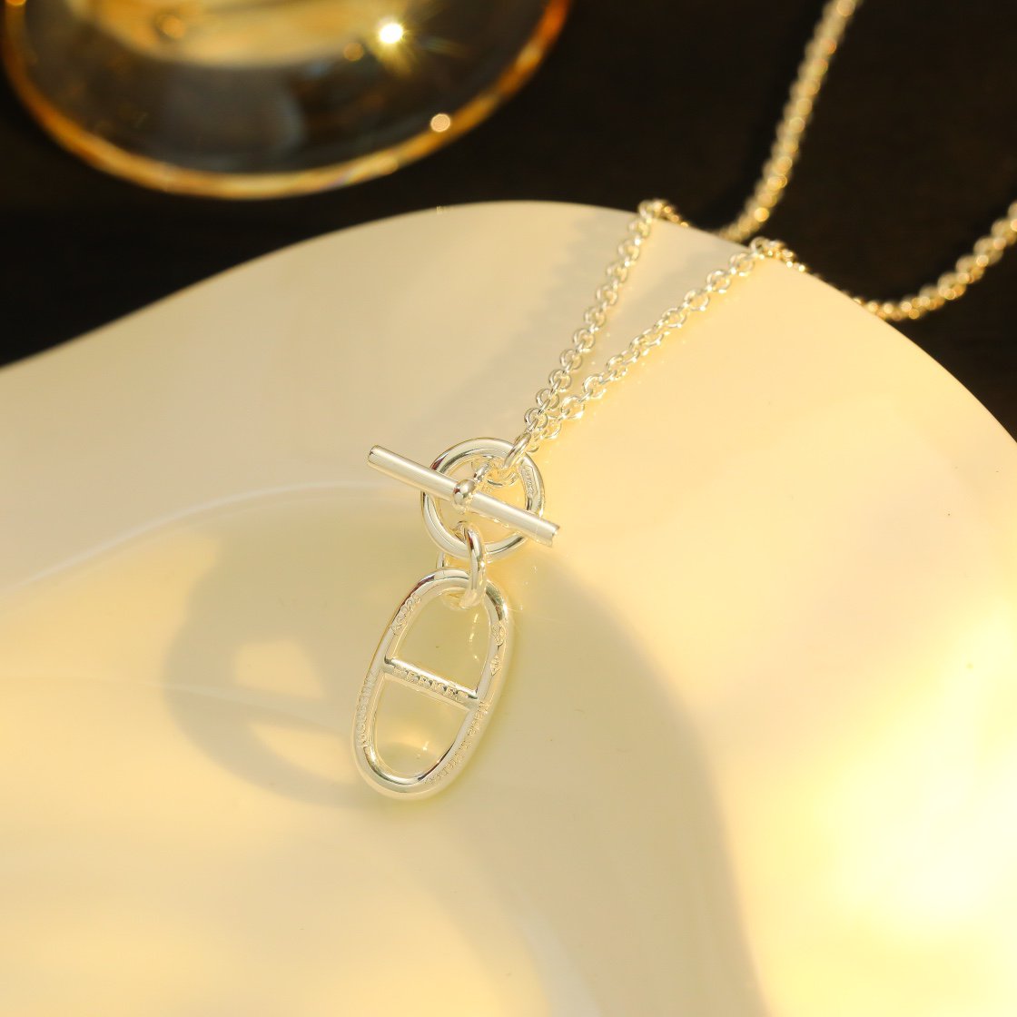 [⭐Reverie Jewels]HM CHAINE D'ANCRE PENDANT NECKLACE STERLING SILVER