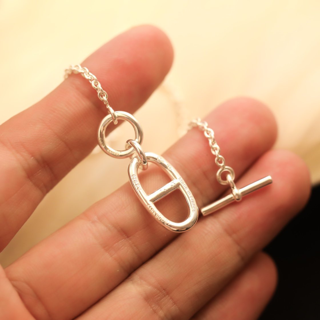 [⭐Reverie Jewels]HM CHAINE D'ANCRE PENDANT NECKLACE STERLING SILVER
