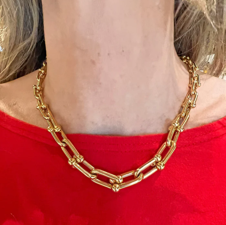 [Reverie Jewels]HARDWEAR PINK GOLD CHOKER