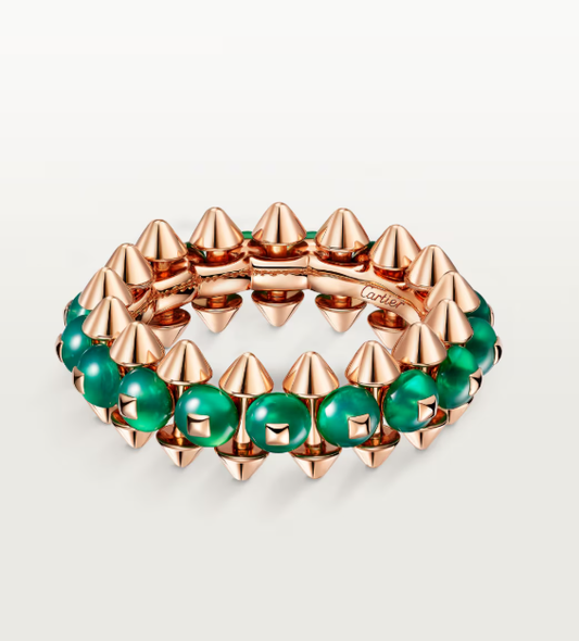 [⭐Reverie Jewels]CLASH ELEGANT ROSE GOLD RING FEATURING NATURAL AGATE