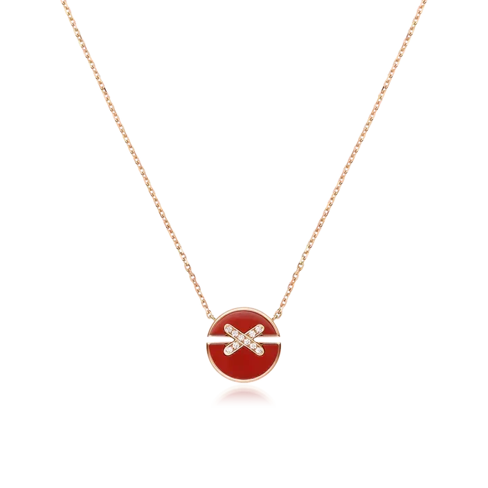[⭐Reverie Jewels]JEUX DE ROSE GOLD DIAMOND NECKLACE