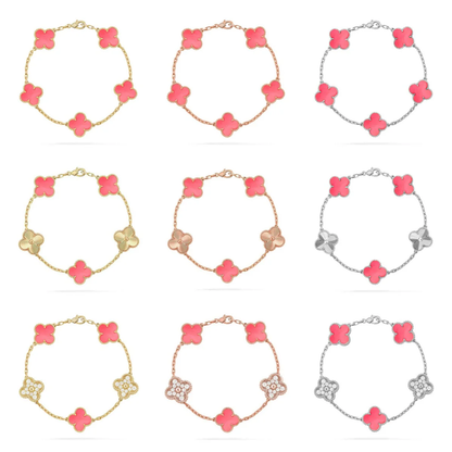 [⭐Reverie Jewels] CLOVER 5 MOTIFS  PINK MOP BRACELET COLLECTION