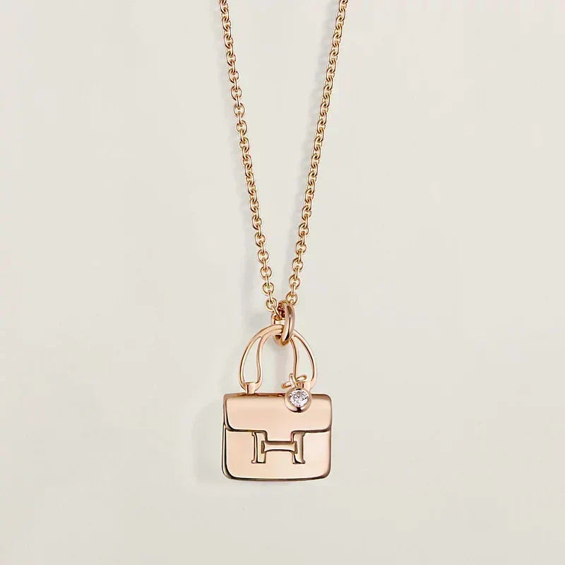 [⭐Reverie Jewels]AMULETTE PEDANT ROSE GOLD NECKLACE