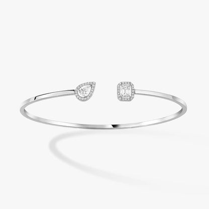 [⭐Reverie Jewels]JONC FLEX MY TWIN TOI & MOI SILVER DIAMOND BRACELET