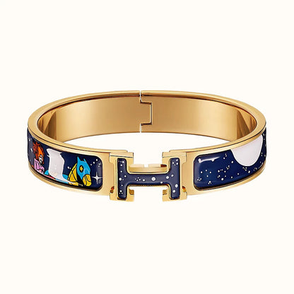 [⭐Reverie Jewels]H STAR AND MOON BRACELET 12MM