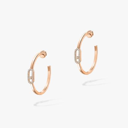 [⭐Reverie Jewels]CREOLES MOVE UNO PM DIAMOND EARRINGS