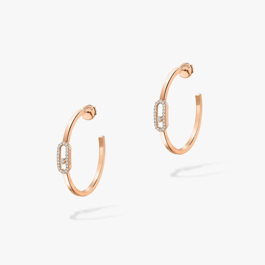 [⭐Reverie Jewels]CREOLES MOVE UNO PM DIAMOND EARRINGS