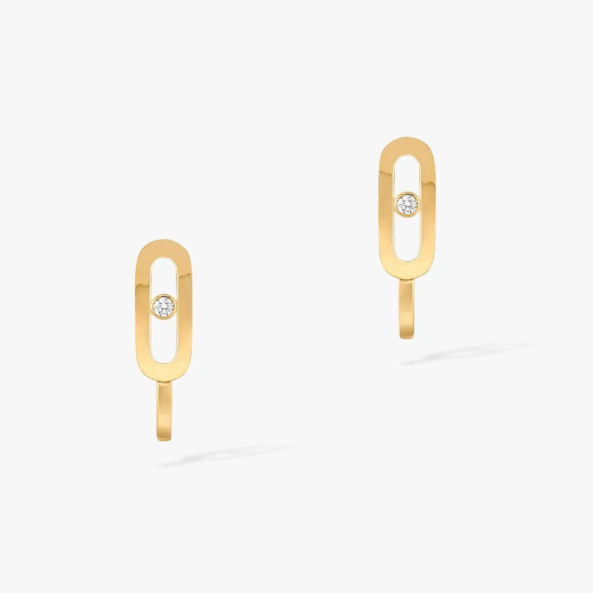 [⭐Reverie Jewels]CREOLES MOVE UNO MINI 1 DIAMOND EARRINGS