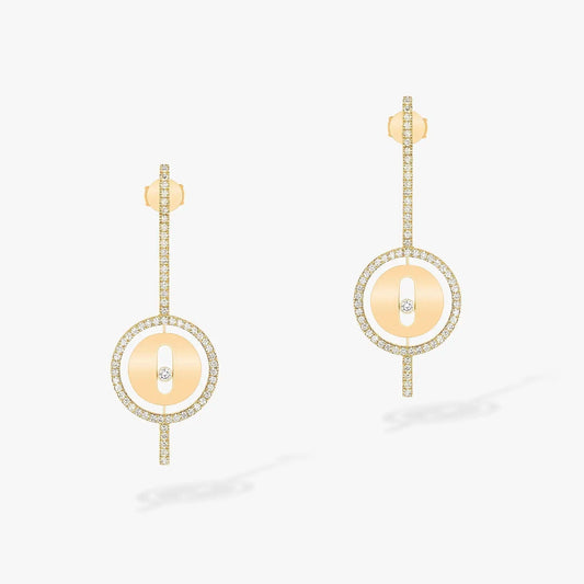 [⭐Reverie Jewels]Demo MOVE ARROW PINK GOLD DIAMOND EARRINGS