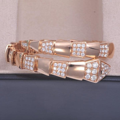 [⭐Reverie Jewels]SERPENTI BRACELET PINK GOLD DIAMOND