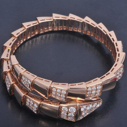 [⭐Reverie Jewels]SERPENTI BRACELET PINK GOLD DIAMOND