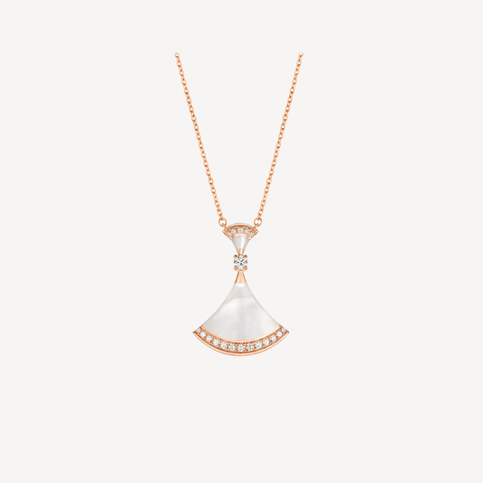 [⭐Reverie Jewels]DREAM NECKLACE MOP PINK GOLD DIAMOND