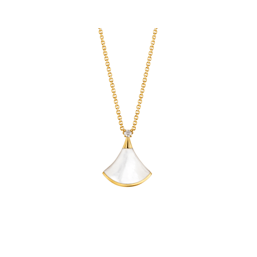 [⭐Reverie Jewels]DREAM NECKLACE WHITE MOP GOLD 1 DIAMOND