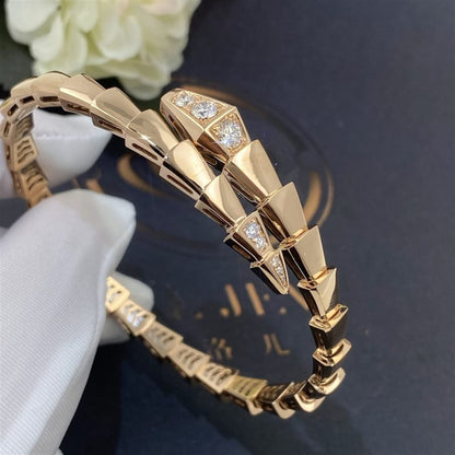 [⭐Reverie Jewels]SERPENTI BRACELET DIAMONDS PINK GOLD