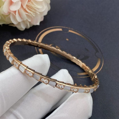 [⭐Reverie Jewels]SERPENTI BRACELET PINK GOLD MOP DIAMOND