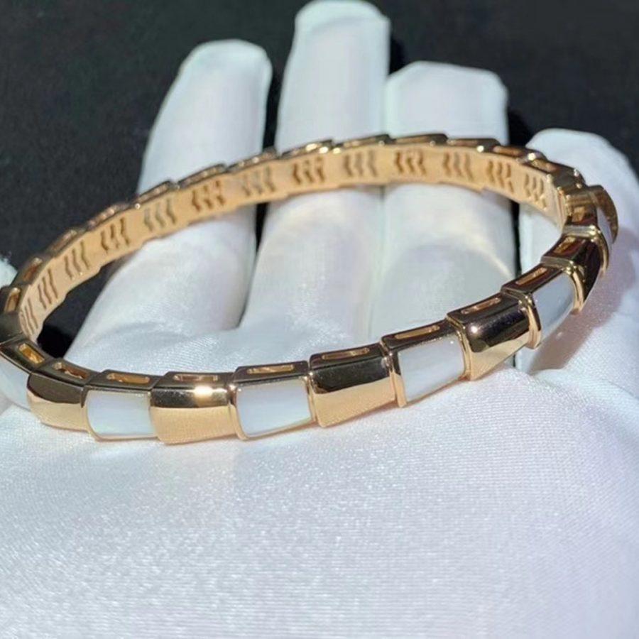 [⭐Reverie Jewels]SERPENTI BRACELET PINK GOLD MOP