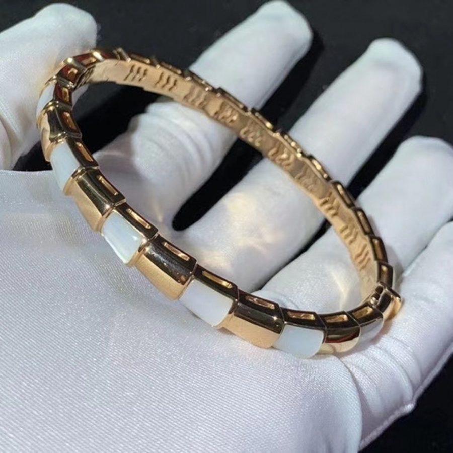 [⭐Reverie Jewels]SERPENTI BRACELET PINK GOLD MOP