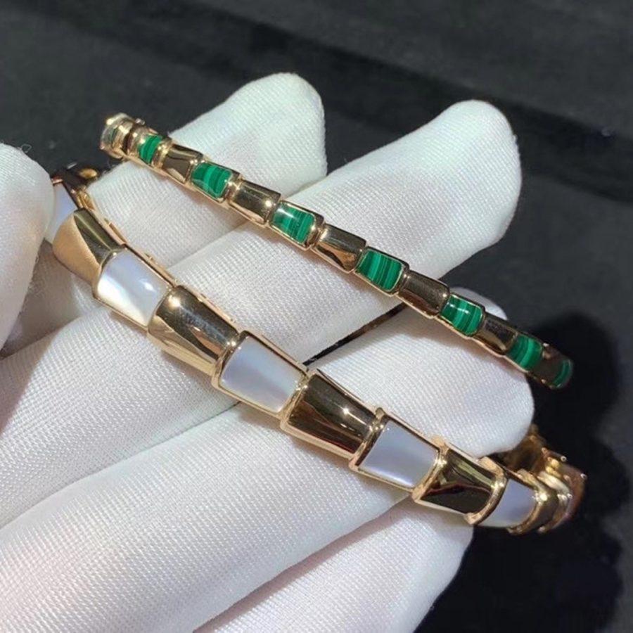 [⭐Reverie Jewels]SERPENTI BRACELET PINK GOLD MOP