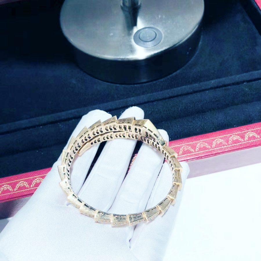 [⭐Reverie Jewels]SERPENTI BRACELET 8MM PINK GOLD DIAMOND
