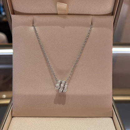 [⭐Reverie Jewels]SERPENTI  NECKLACE DOUBLE RING DIAMOND