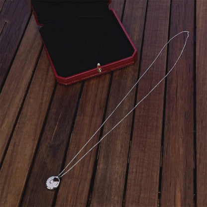 [⭐Reverie Jewels]AMULETTE SILVER FULL DIAMOND NECKLACE