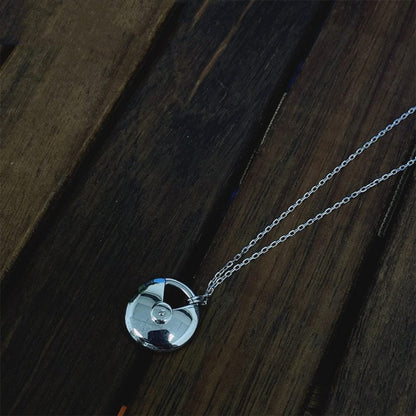 [⭐Reverie Jewels]AMULETTE SILVER FULL DIAMOND NECKLACE