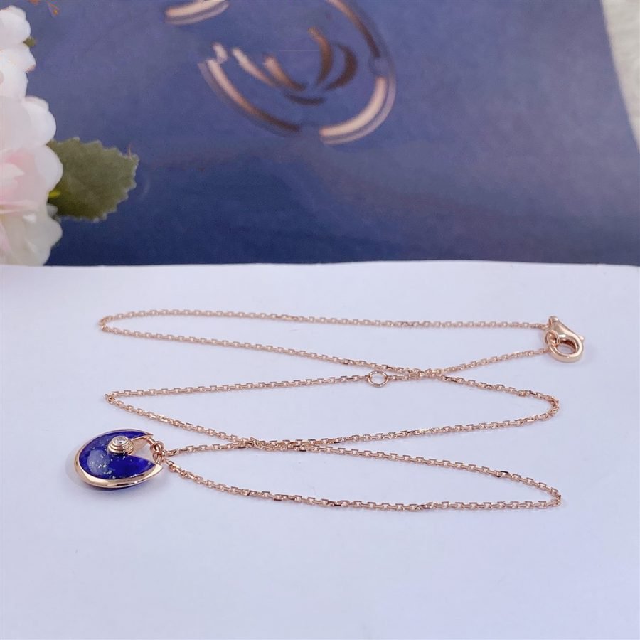 [⭐Reverie Jewels]AMULETTE ROSE GOLD AGATE NECKLACE