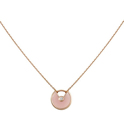 [⭐Reverie Jewels]AMULETTE ROSE GOLD PINK MOP NECKLACE