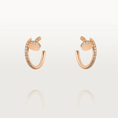 [⭐Reverie Jewels]JUSTE EARRINGS 12.75MM PINK GOLD DIAMOND