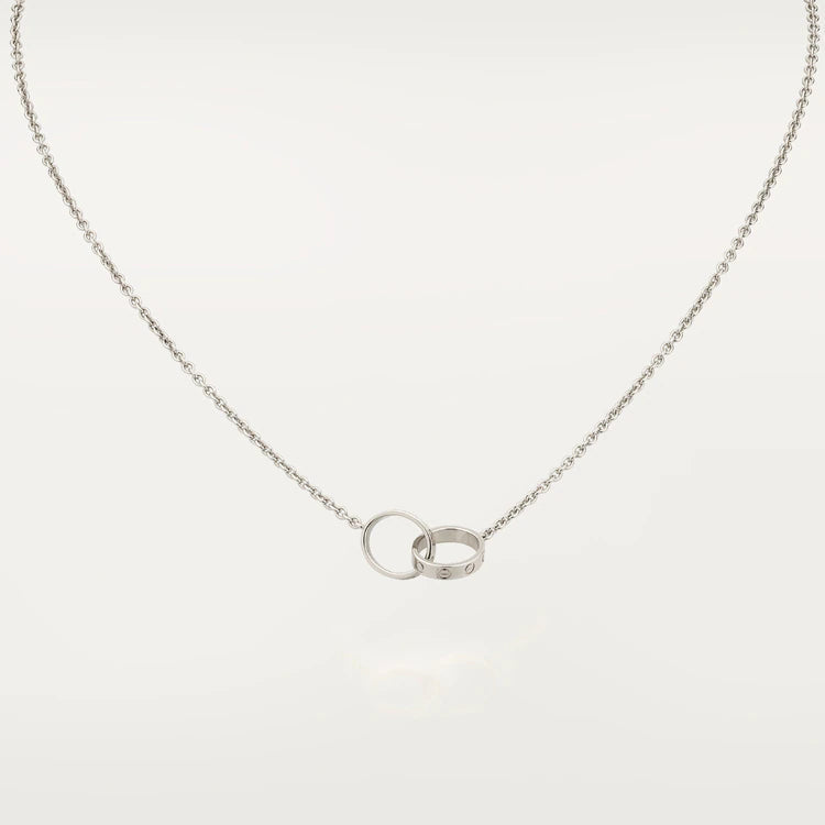 [⭐Reverie Jewels]LOVE NECKLACE PINK GOLD AND SILVER