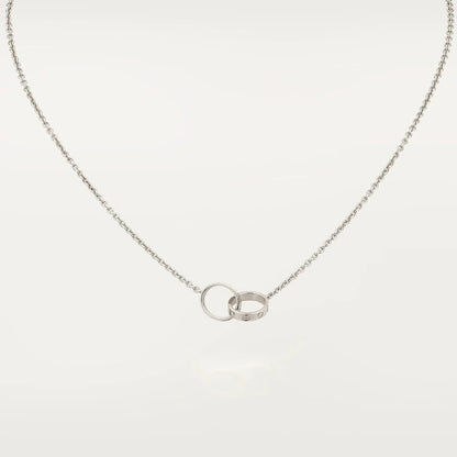 [⭐Reverie Jewels]LOVE NECKLACE PINK GOLD AND SILVER