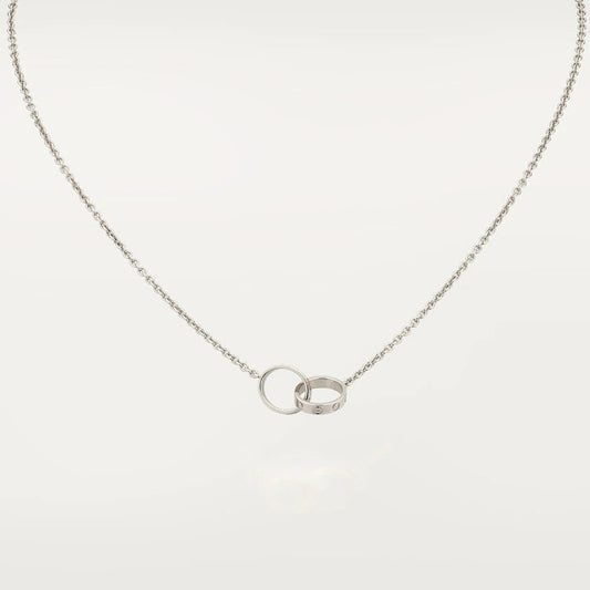 [⭐Reverie Jewels]LOVE NECKLACE PINK GOLD AND SILVER