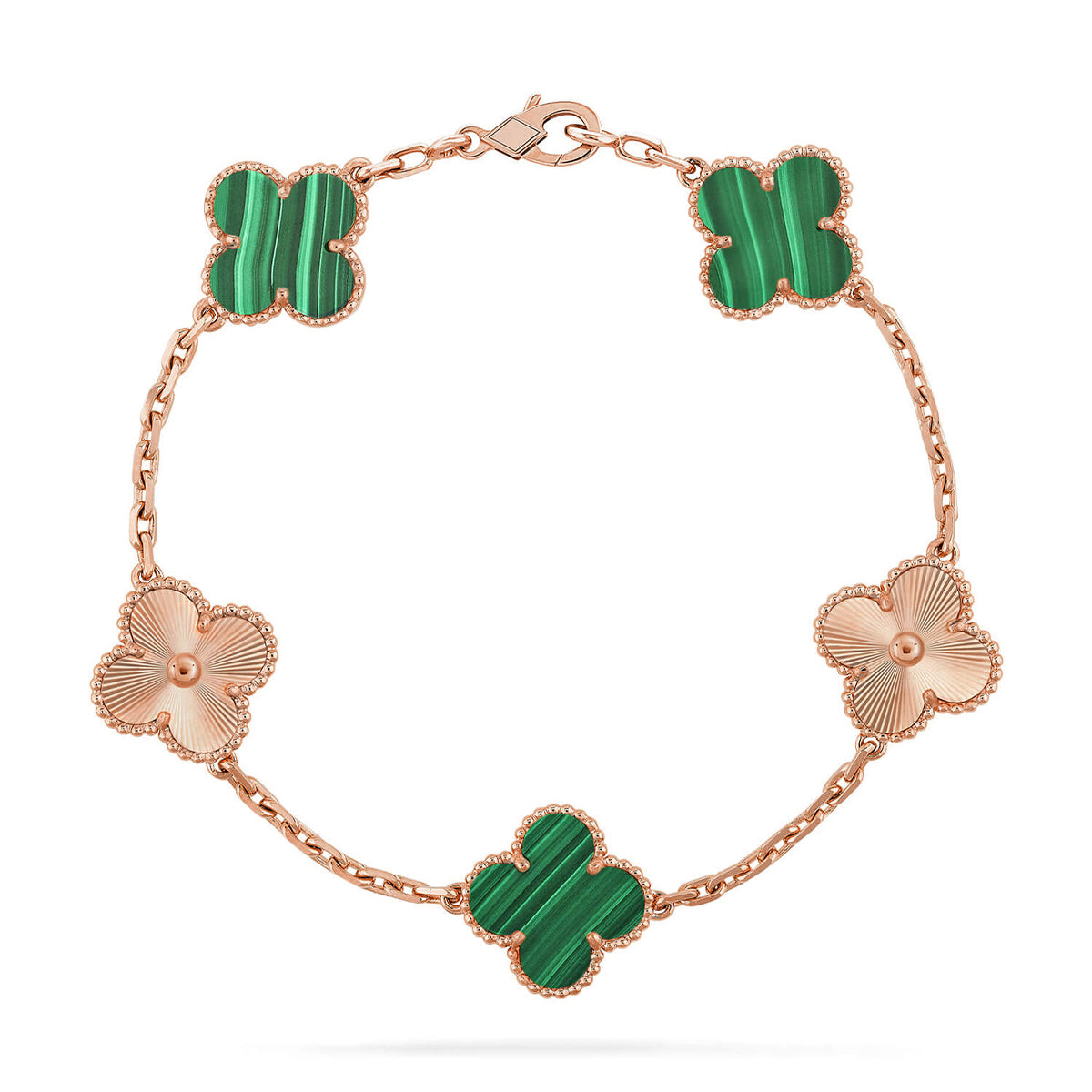 [⭐Reverie Jewels] CLOVER 5 MOTIF MALACHITE BRACELET COLLECTION