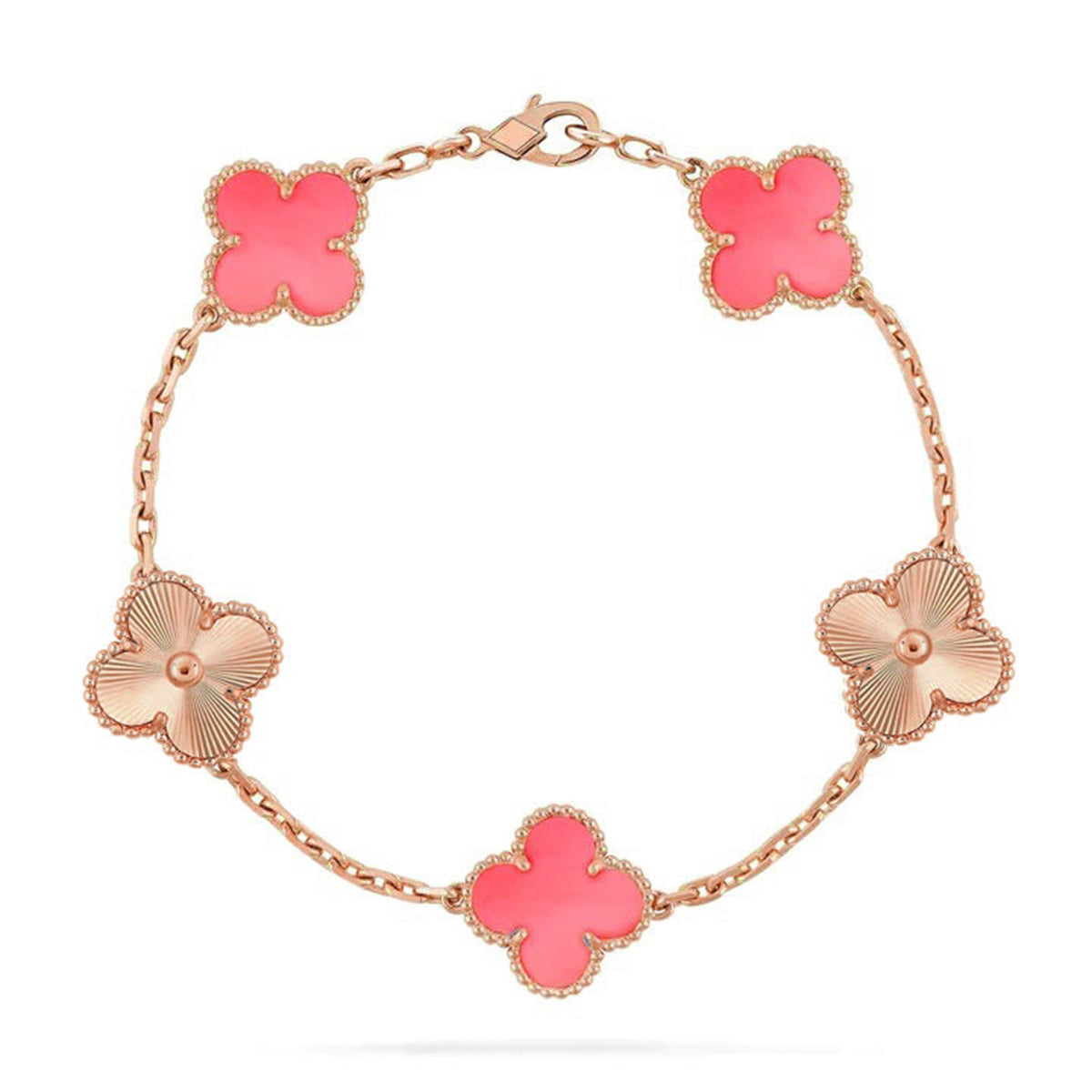[⭐Reverie Jewels] CLOVER 5 MOTIFS  PINK MOP BRACELET COLLECTION