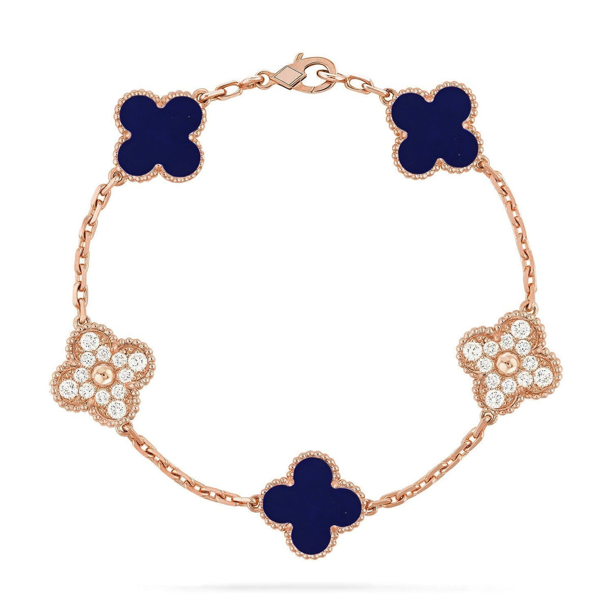 [⭐Reverie Jewels]CLOVER 5 MOTIF LAPIS LAZULI BRACELET COLLECTION