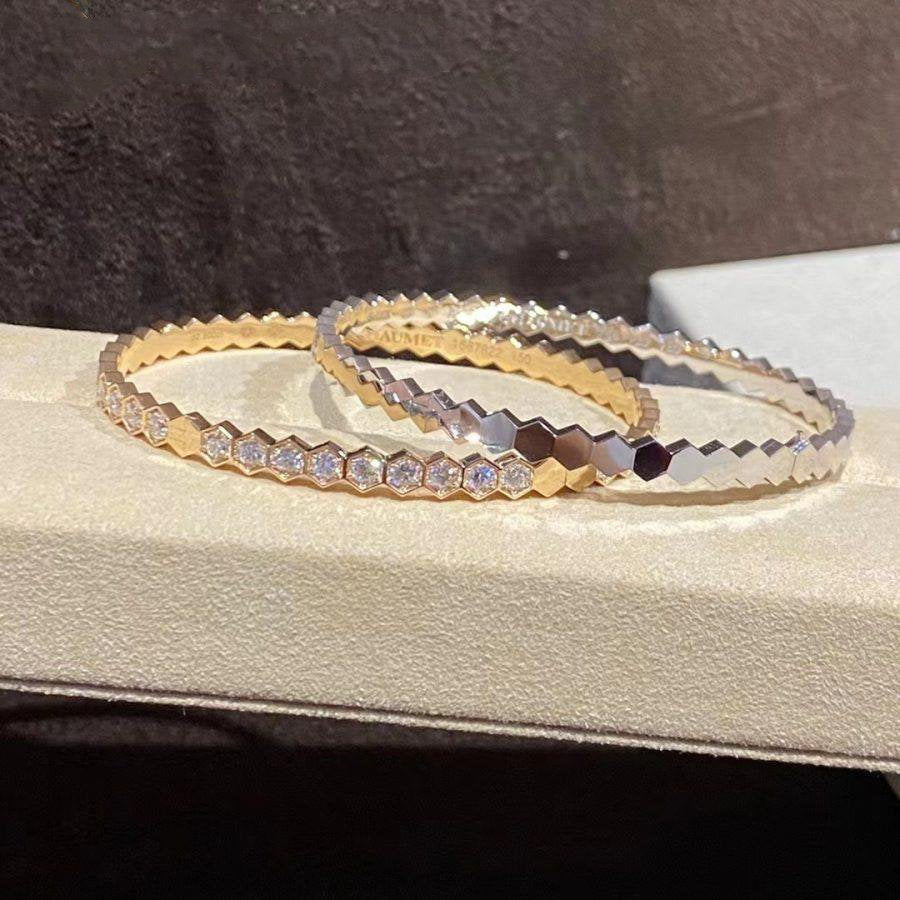 [⭐Reverie Jewels]BEE LOVE GOLD BRACELET FULL DIAMOND