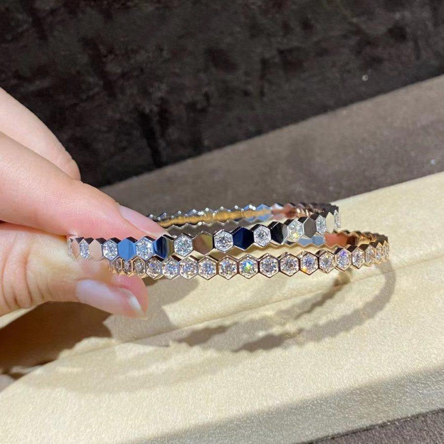 [⭐Reverie Jewels]BEE LOVE GOLD BRACELET FULL DIAMOND