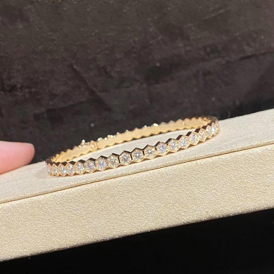 [⭐Reverie Jewels]BEE LOVE GOLD BRACELET FULL DIAMOND