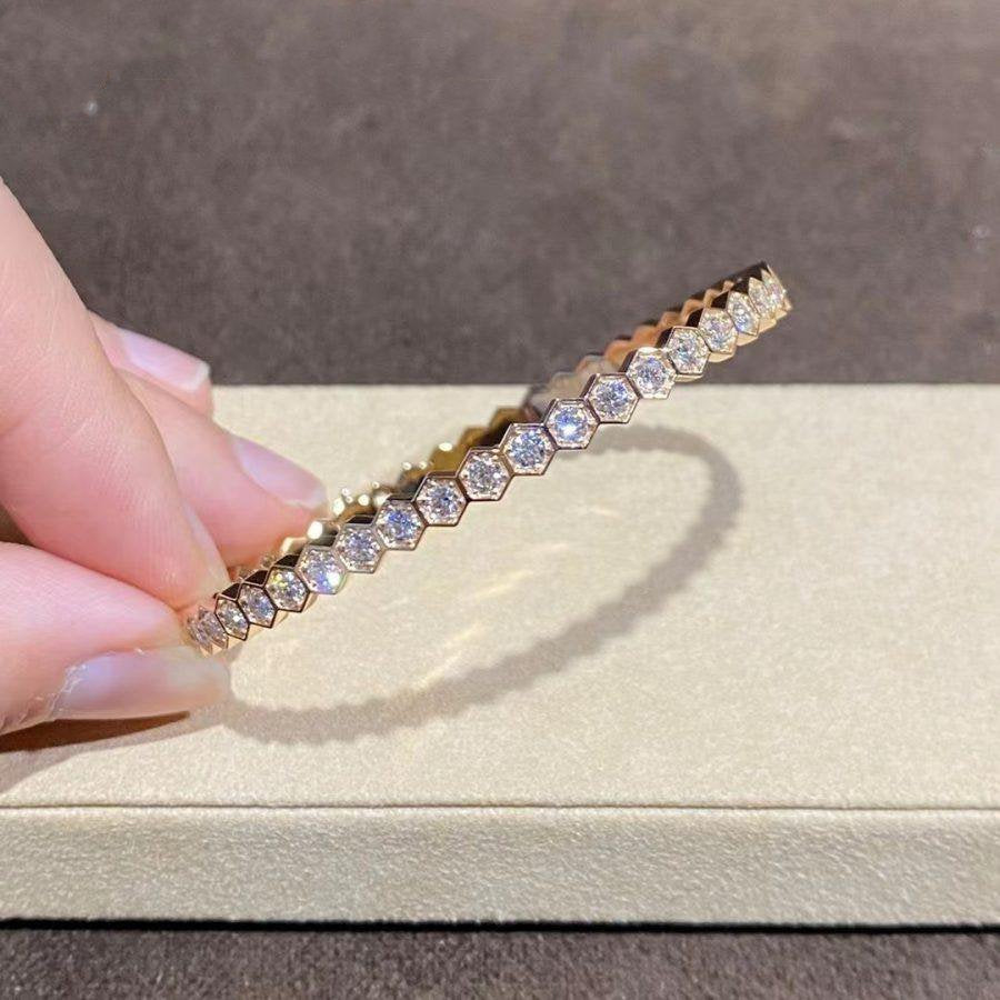 [⭐Reverie Jewels]BEE LOVE GOLD BRACELET FULL DIAMOND