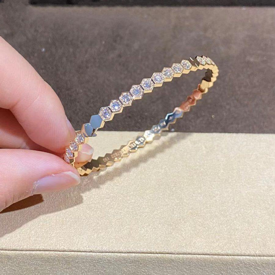 [⭐Reverie Jewels]BEE LOVE GOLD BRACELET FULL DIAMOND