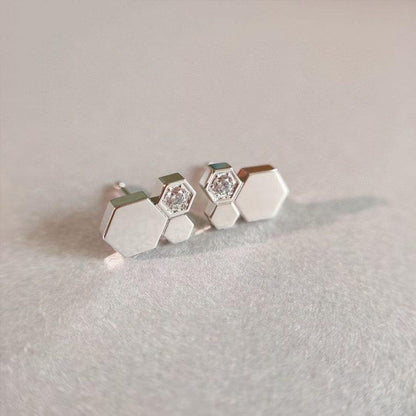 [⭐Reverie Jewels]BEE LOVE SILVER DIAMOND EARRINGS